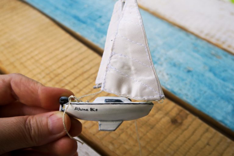Miniatura modellino barca a vela personalizzato labottegadimarika (35)
