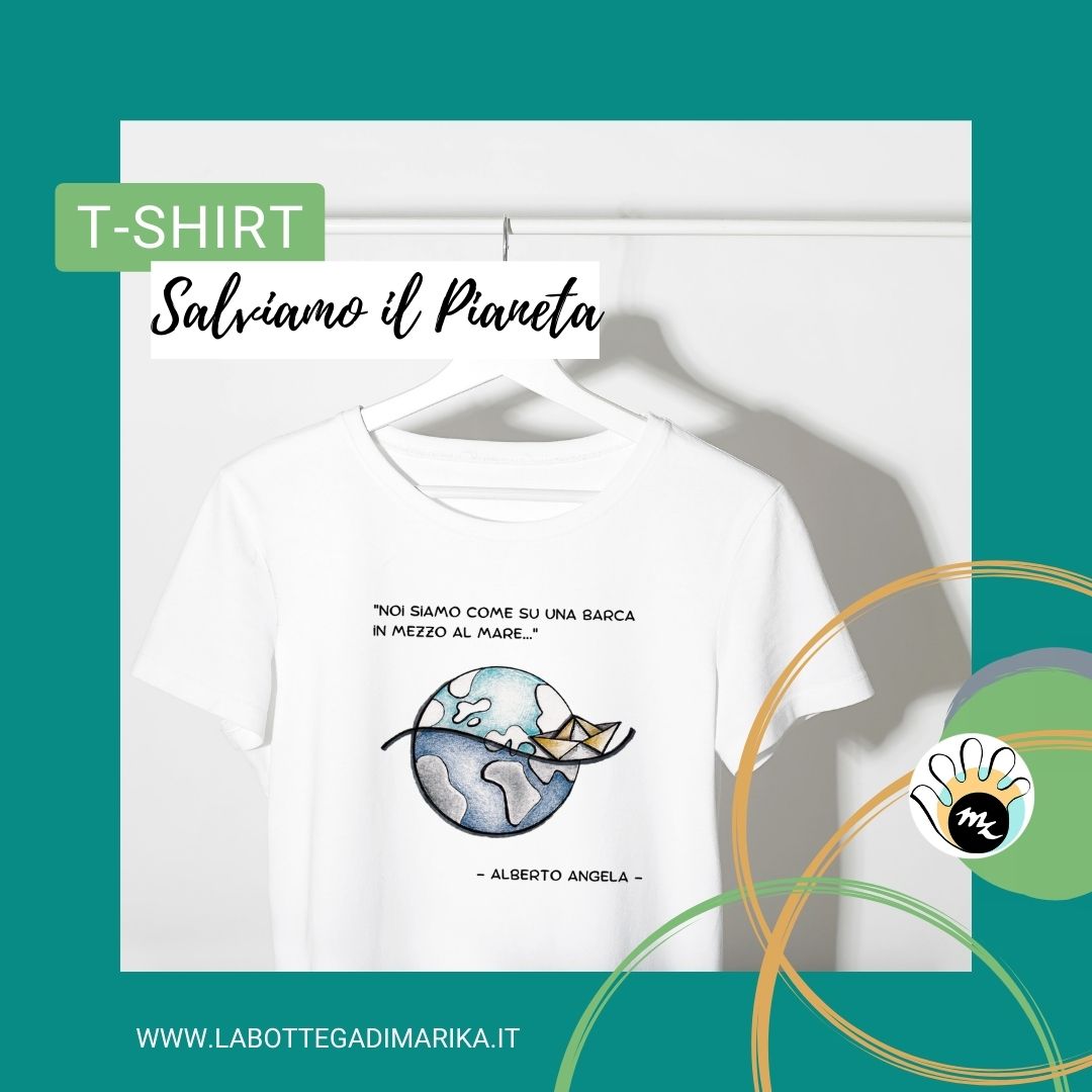 tshirt magliette personalizzate con disegni salviamo la terra save the planet alberto angela