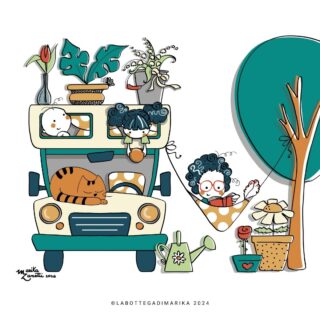 Disegno festa della mamma camperista in viaggio da colorare (4)